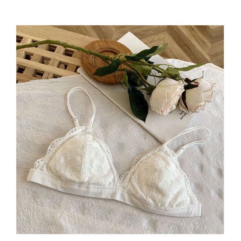 Áo bra Bralette ren mềm có mút ngực