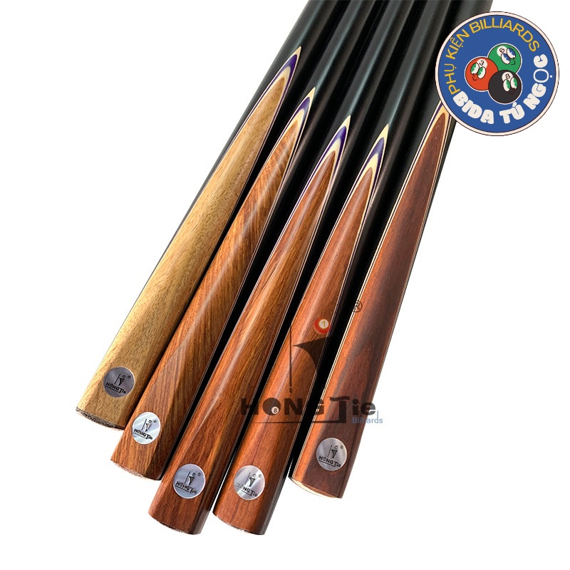 Cơ Bida Billiards mộc gỗ tần bì H-01 truyền lực tốt , cảm giác chắc chắn cho người mới chơi HongTieBilliards đầu nhỏ 9mm