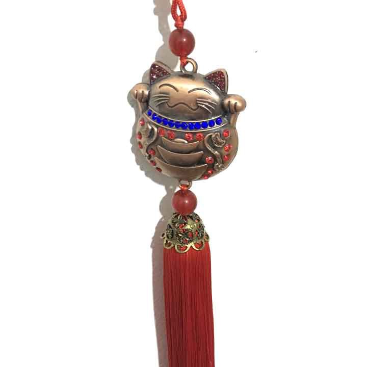 Dây Treo Trang Trí Cho Ô Tô Phong Thủy-May Mắn-Tài Lộc - Mèo Thần Tài