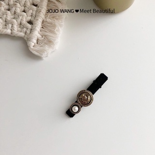 Kẹp tóc nhung nơ đính đá trendy