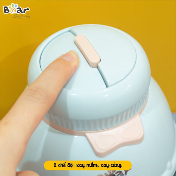 Máy Xay Bear  GR-B06V1 Máy Xay Ăn Dặm Dung Tích 0,6L 2 Chế Độ Xay Mềm Và Xay Cứng Tiện Lợi, An Toàn Cho Mẹ Và Bé Ăn Dặm