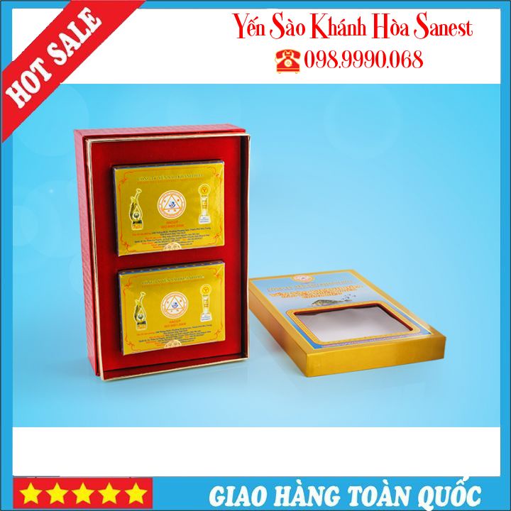 Yến Sào Đảo Thiên Nhiên ☘️CHÍNH HÃNG☘️Tinh Chế Hộp Quà Tặng 2 Hộp 5G - 012G2