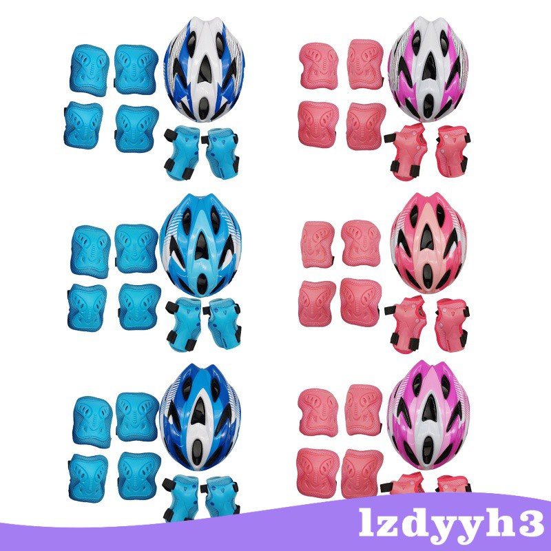 Set 7 Miếng Đệm Bảo Vệ Đầu Gối / Khuỷu Tay / Trượt Ván Dành Cho Trẻ Em Lzdyyh3