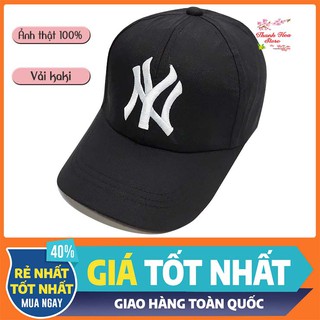 Nón kết NY - Mũ lưỡi trai NY thời trang nam nữ màu đen thêu logo nổi New York đẹp, cực chất
