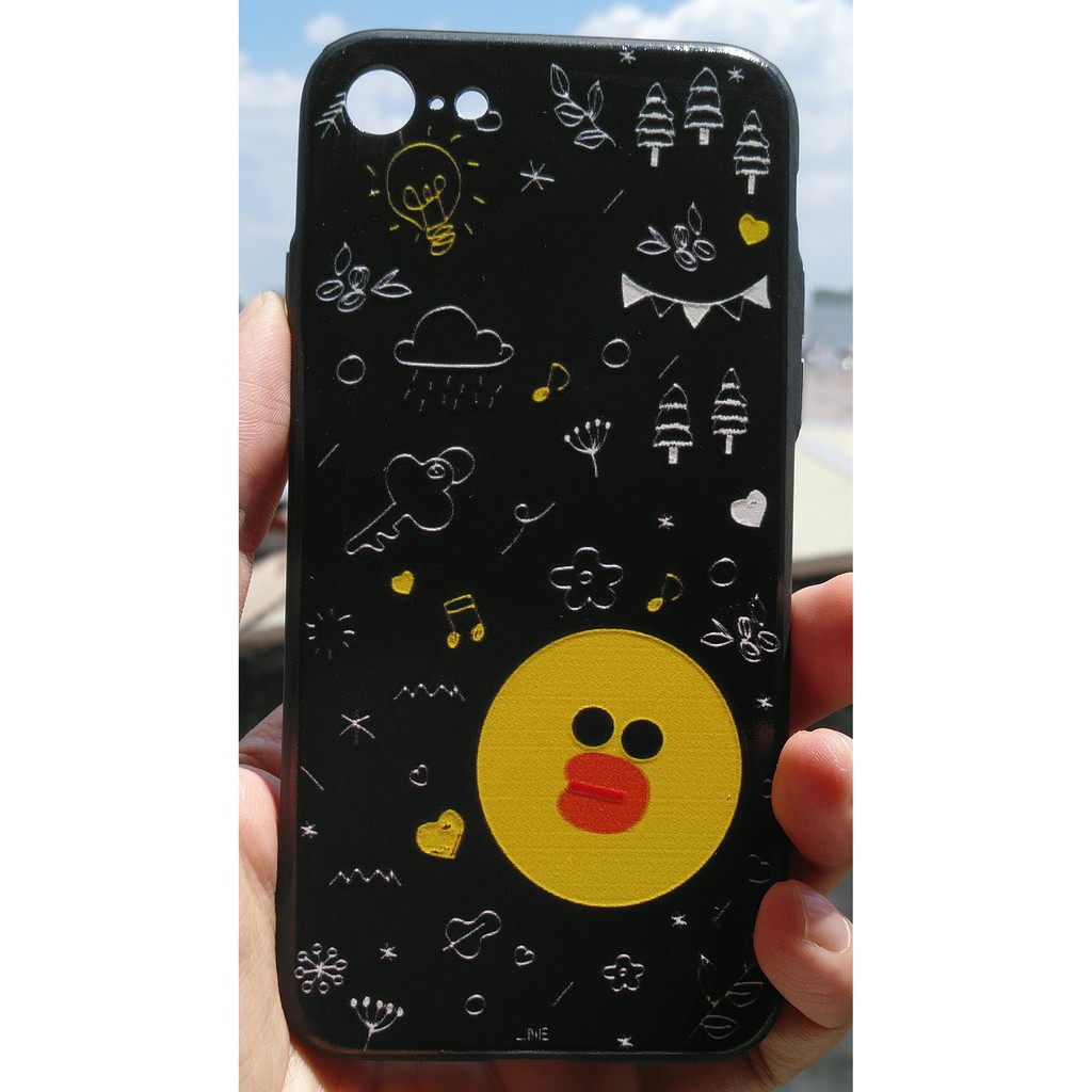 Ốp lưng in 4D Iphone 5/5s/5c Yellow Duck Gấu Brown