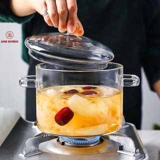 Nồi thuỷ tinh chịu nhiệt - đun trên bếp ga, bếp hồng ngoại