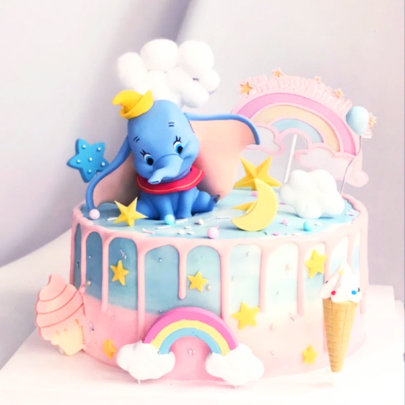 Đồ Trang Trí Bánh Kem Hình Chú Voi Dumbo Đáng Yêu