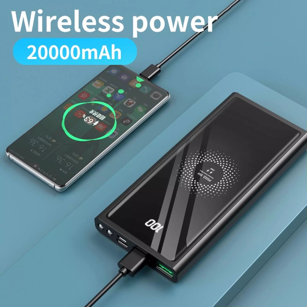 Sạc Dự Phòng Không Dây Tích Hợp Sạc Nhanh 10000Mah-Tiện Lợi Dễ Sử Dụng-Bảo Hành 12 Tháng