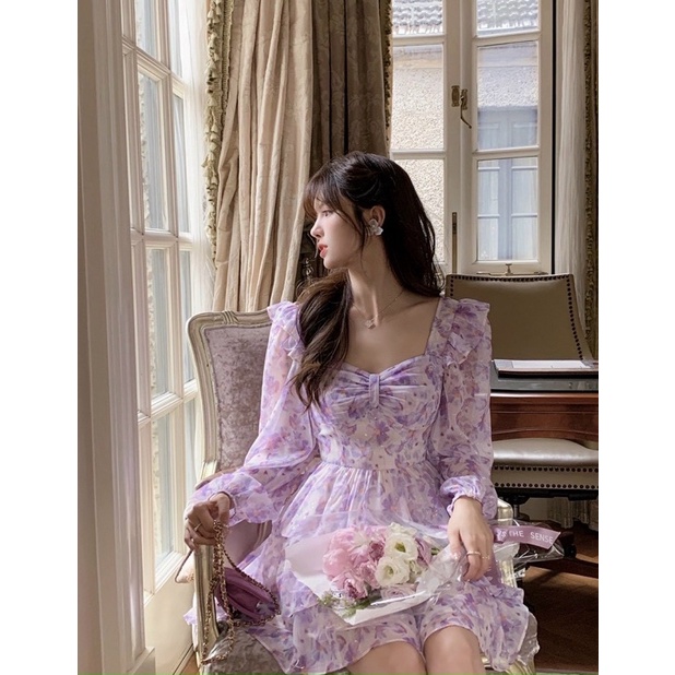 MẪU HOT-Đầm xòe voan hoa tầng phong cách ngọt ngào