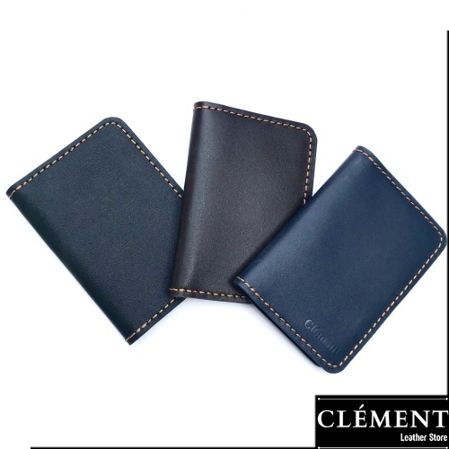 Ví namecard da nam cao cấp, bóp ví nam da bò thật Clément – CM022 - BH 12 tháng