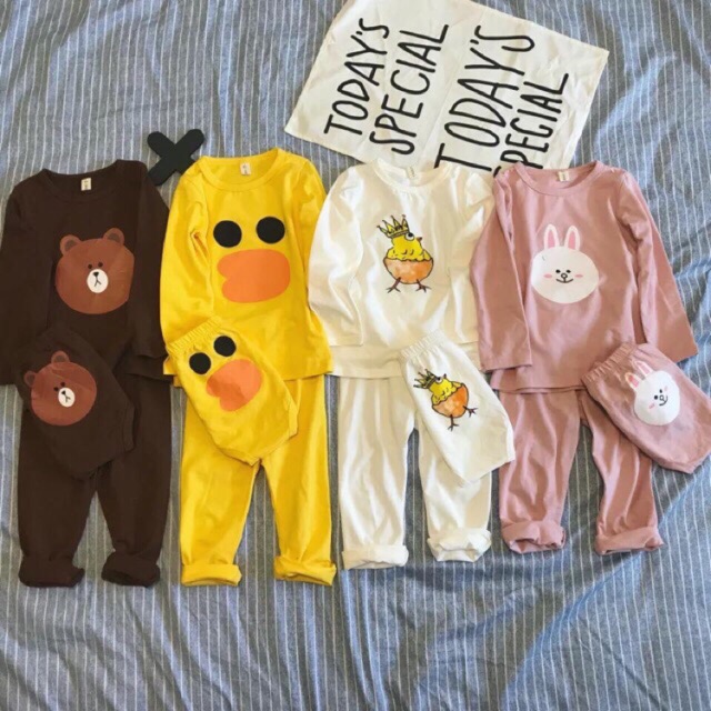 Bộ cotton xuất hàn cho bé