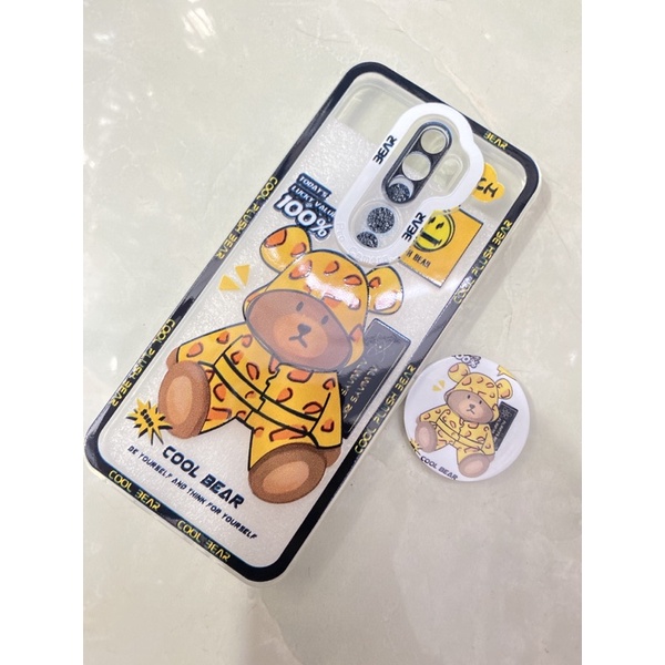 Oppo A9 2020/A5 2020 Ốp lưng dẻo viền vuông in hình cute tặng kèm giá đỡ cực đẹp