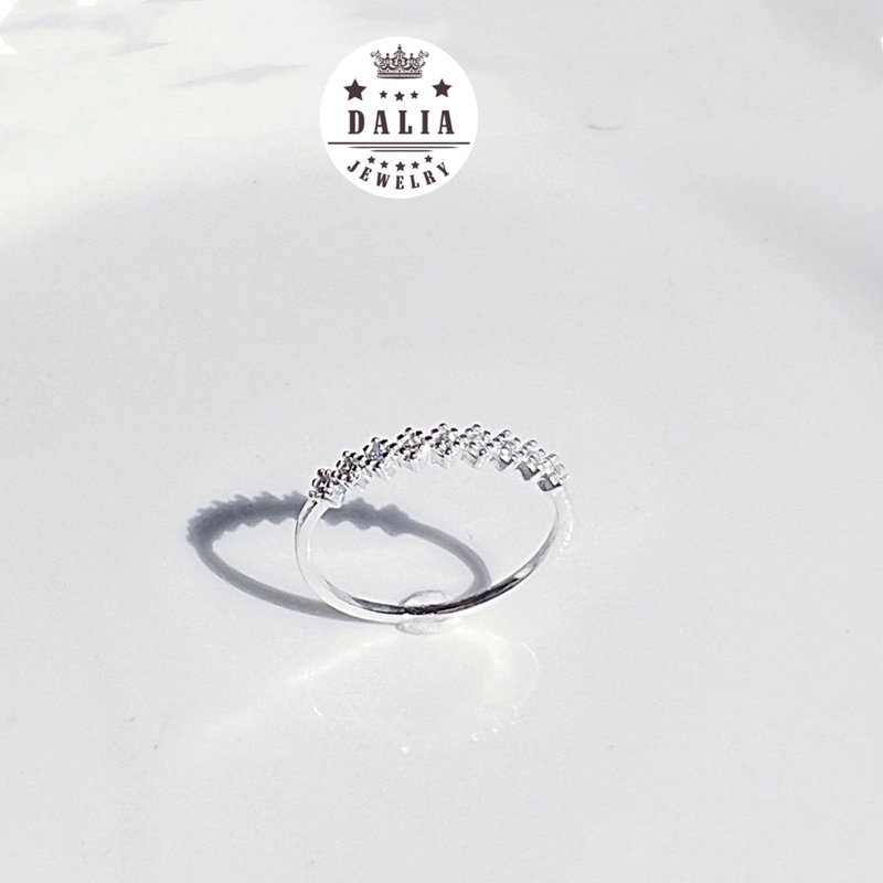 Nhẫn bạc nữ 925 DaLiA Jewelry nhẫn bạc đính đá đẹp bạc chuẩn