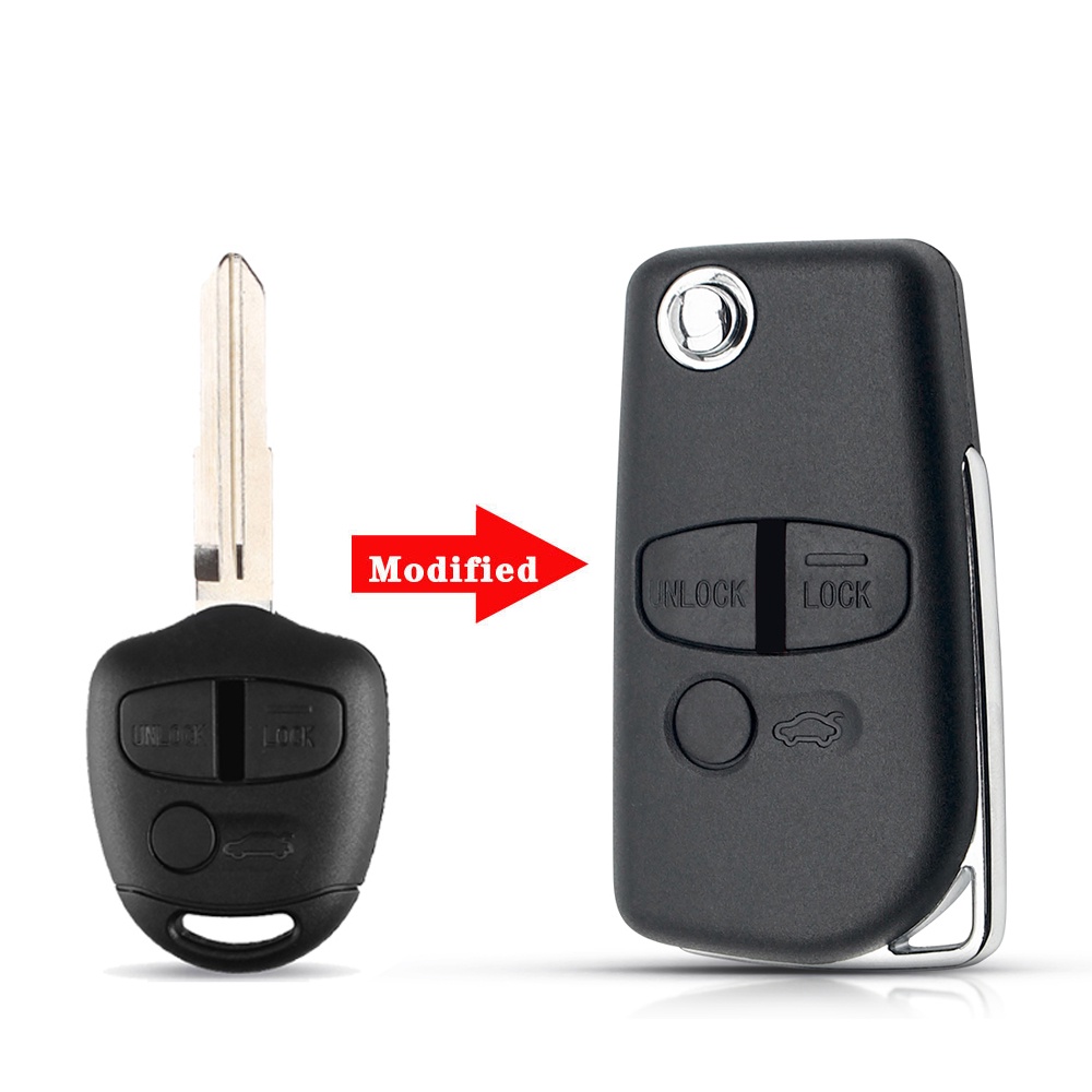 Vỏ Chìa Khóa Điều Khiển Từ Xa 2 Nút Cho Mitsubishi Attrage Mirage G4 Triton Xpander Pajero Xpander Lancer ASX Storm Kuda Outlander L200