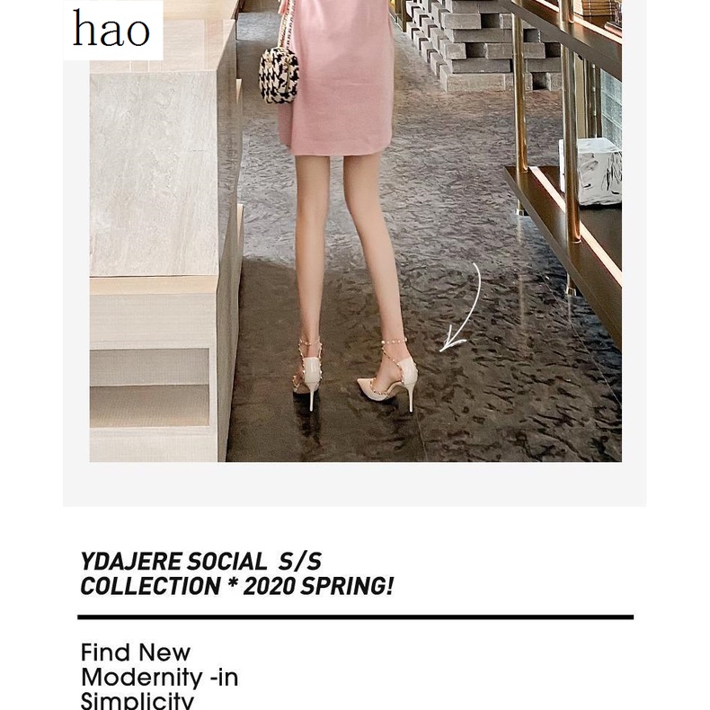 Giày Sandal Cao Gót Mũi Nhọn Đính Đinh Tán Thời Trang Mùa Hè Năm 2021 Cho Nữ