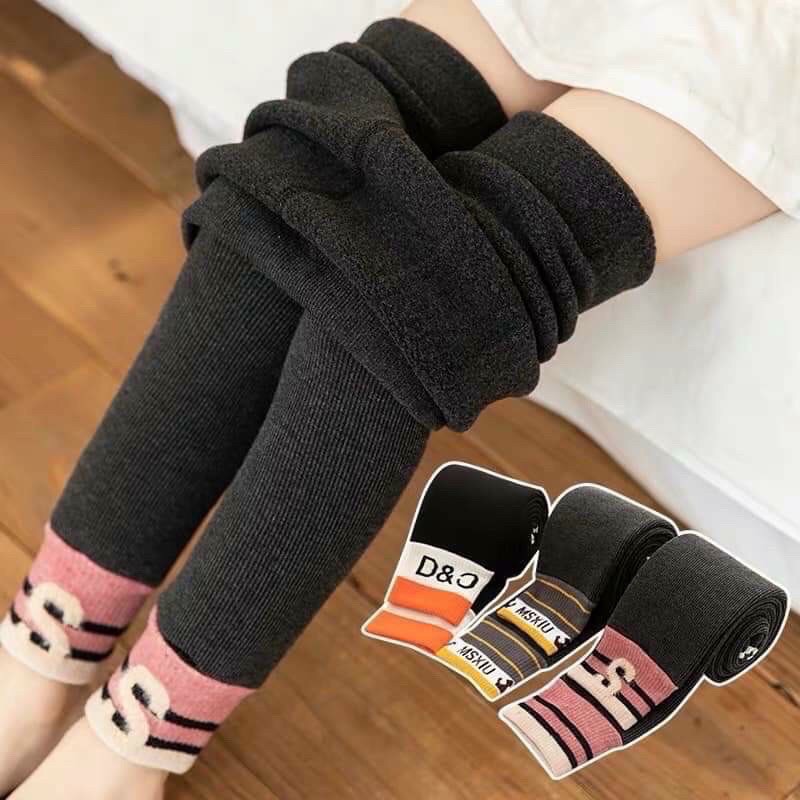 Quần legging, quần tất len tăm lót lông siêu dày ấm cho bé (có size)