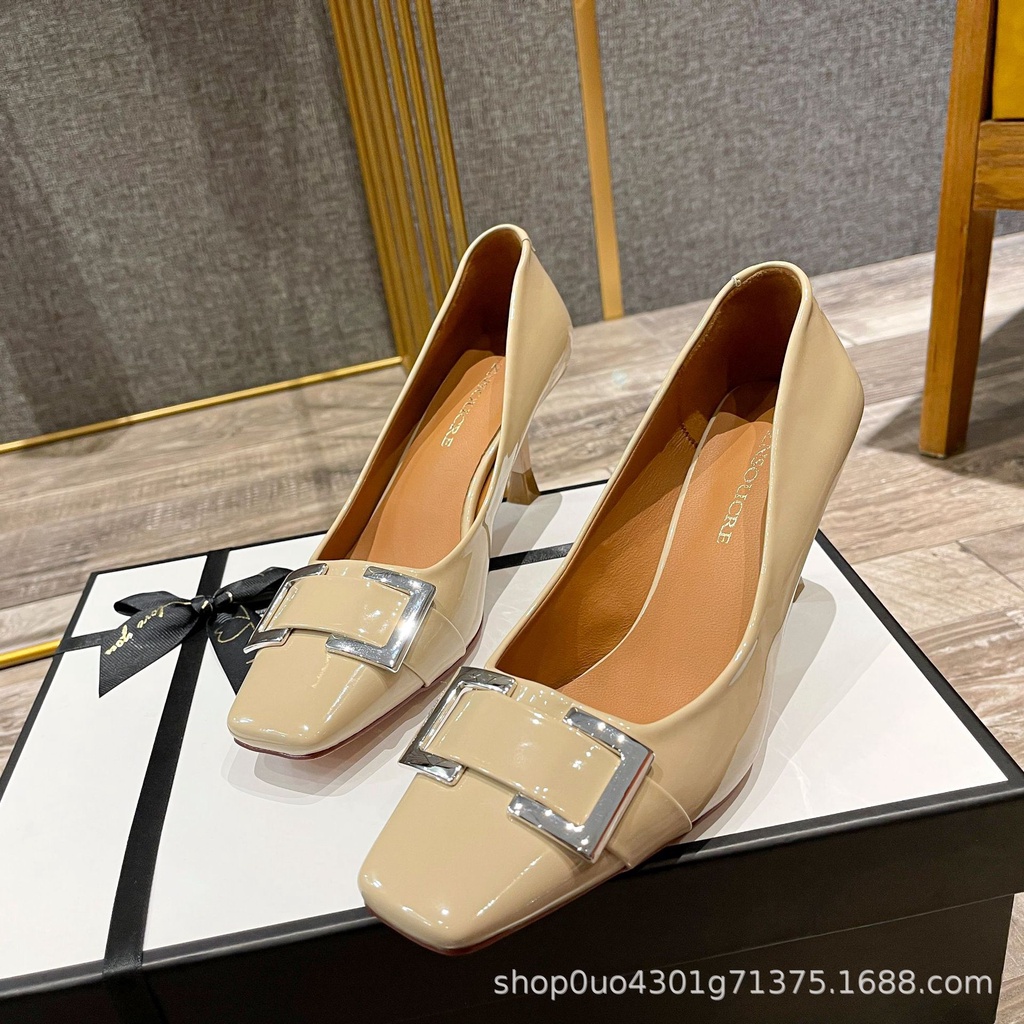 Giày Cao Gót Mũi Vuông Phong Cách Hàn Quốc Thời Trang Xuân Hè 2021 H2015-8 | BigBuy360 - bigbuy360.vn