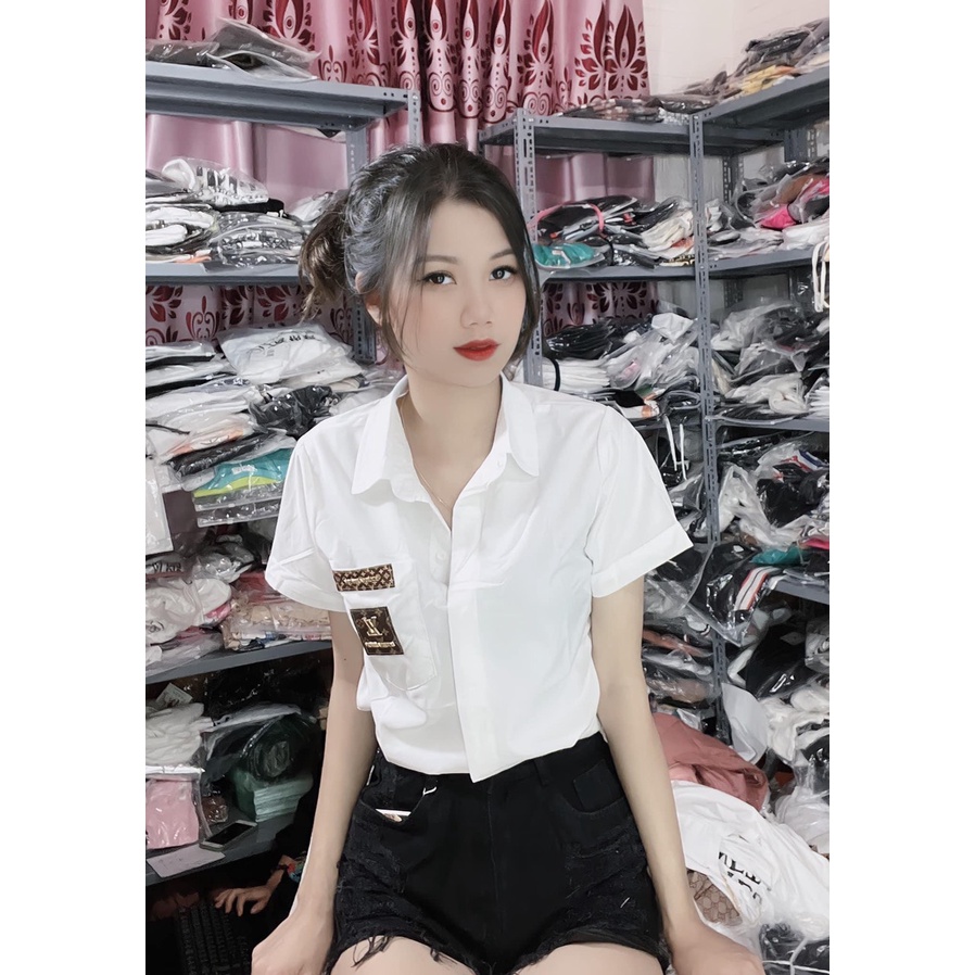 Sơ Mi Tay Lỡ Hình Form Rộng LV Dày Mịn Thoáng Mát Thiết Kế Thời Trang Kiểu Dáng Năng Động Trẻ Trung
