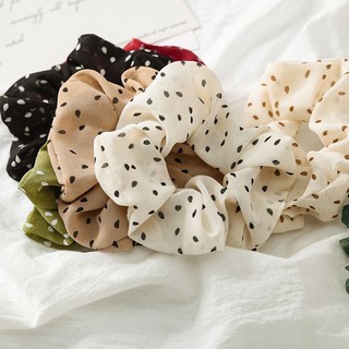 Cột tóc Scrunchies chấm bi nhiều màu cute