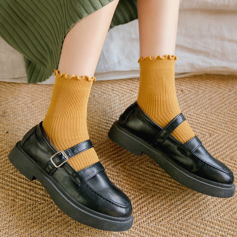 Vớ cotton cổ cao xinh xắn dành cho nữ