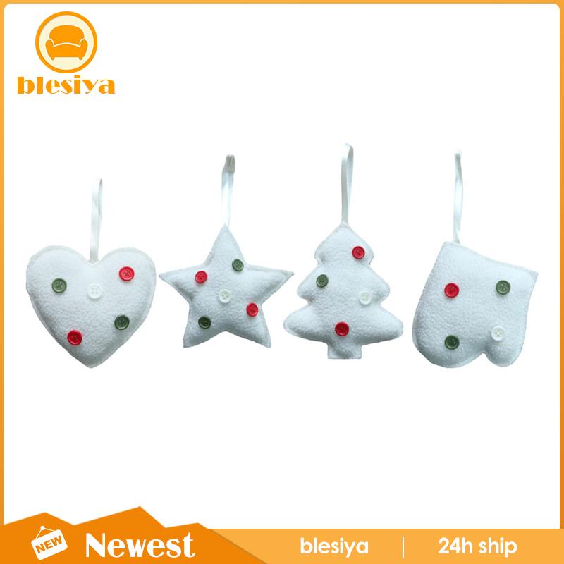 Set 4 Phụ Kiện Treo Trang Trí Giáng Sinh Bằng Vải