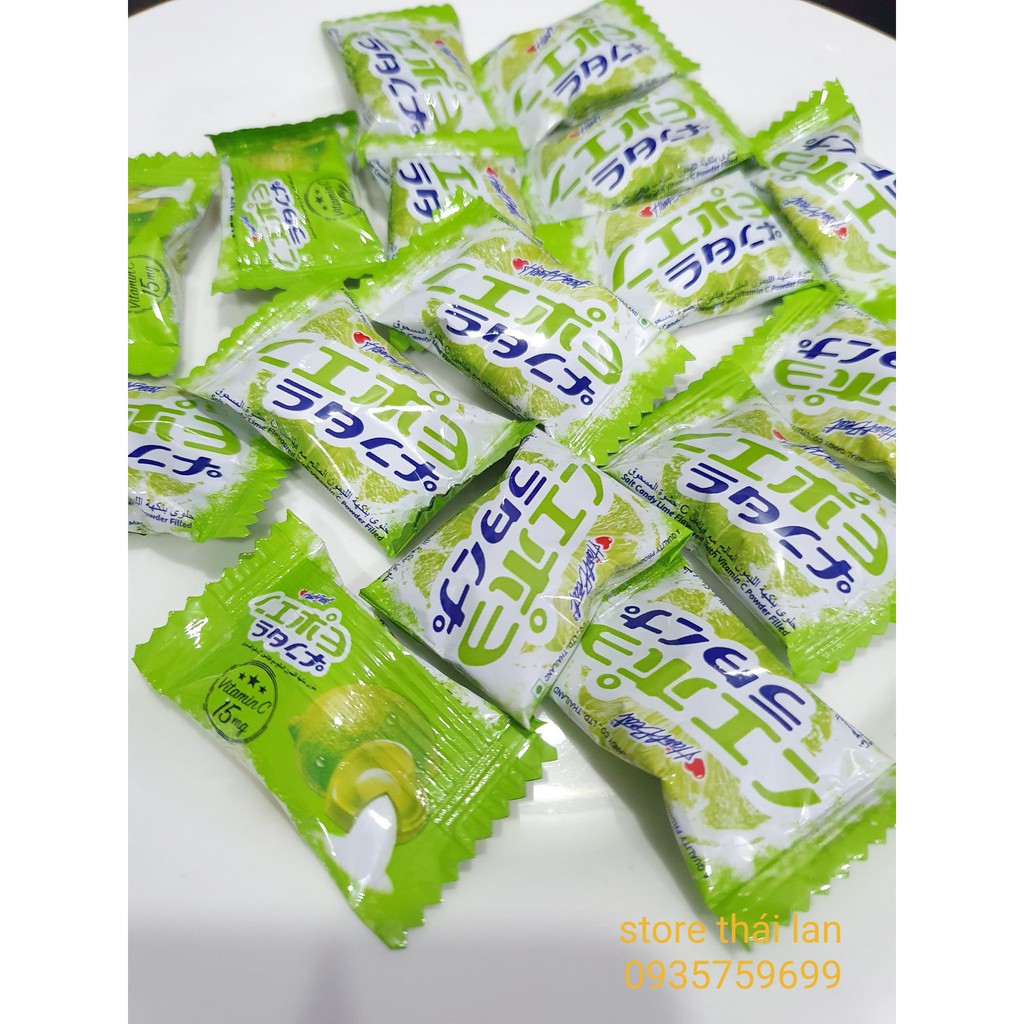 1 VIÊN Kẹo Chanh Muối Thái Lan Hartbeat