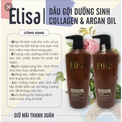 Bộ Dầu Gội Và Dầu Xả Elisa Argan