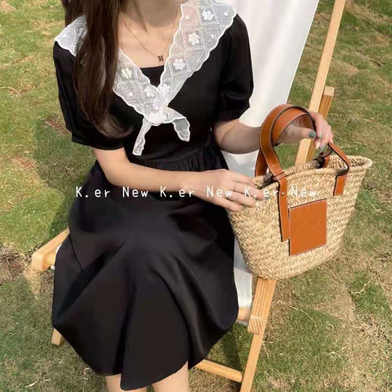 Đầm  Maxi Tay Ngắn Cổ Khăn ren Hot Hit summer /hình thật | BigBuy360 - bigbuy360.vn