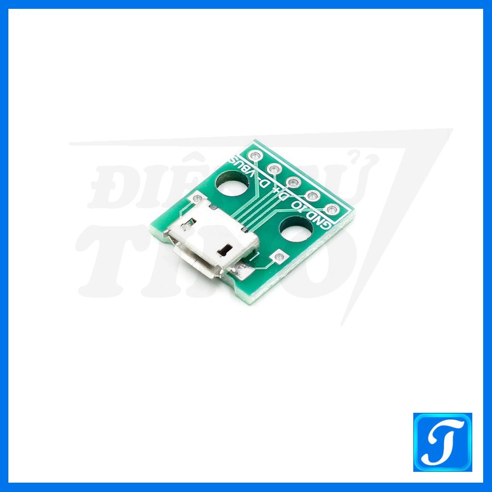 Mạch Ra Chân USB Micro-B 2.0 Sang 5 Chân Xuyên Lỗ