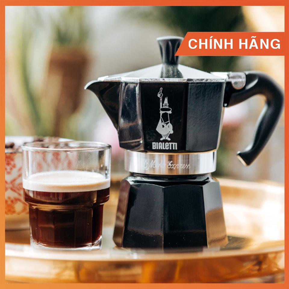 Ấm Moka Bialetti Express màu đen 3 cup chính hãng