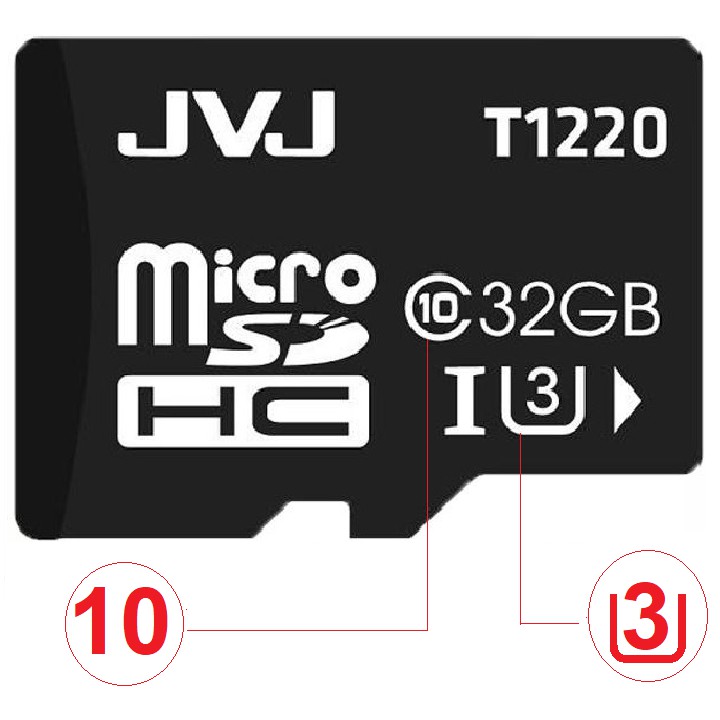 Thẻ nhớ 32G JVJ Class 10 tôc độ cao - chuyên dụng cho CAMERA, Điện thoại, Máy ảnh,... tốc độ cao 95Mb-140Mb/s