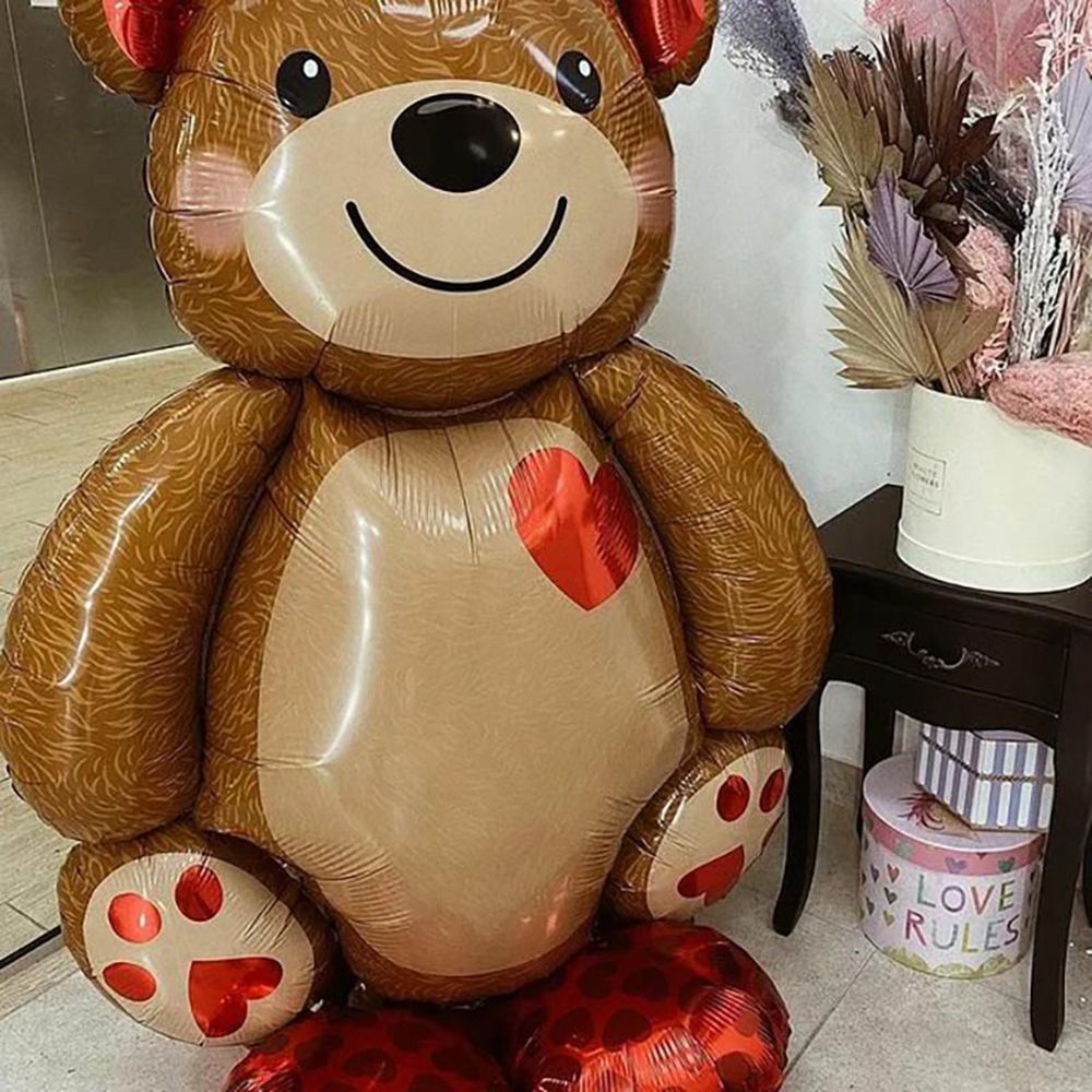 Bong Bóng Lá Nhôm Hình Gấu 3d Trang Trí Tiệc Cưới / Ngày Lễ Tình Nhân