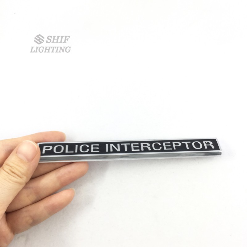 Miếng dán logo cảnh sát bằng kim loại trang trí xe hơi