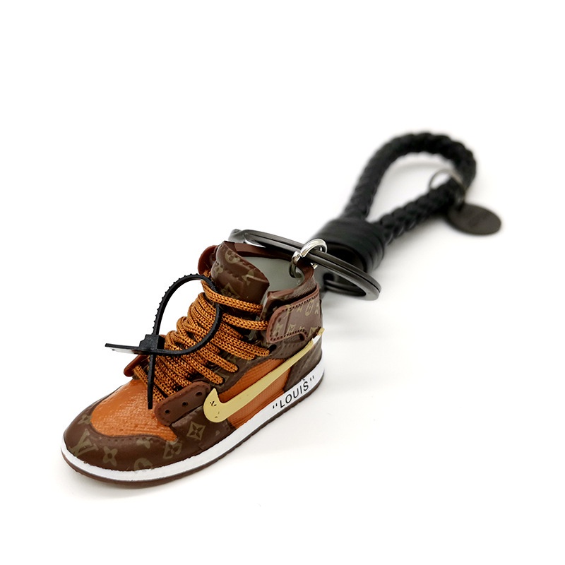 ✽☢✆Móc Khóa Dây Da Hình Giày Bóng Rổ mini 3D Thời Trang