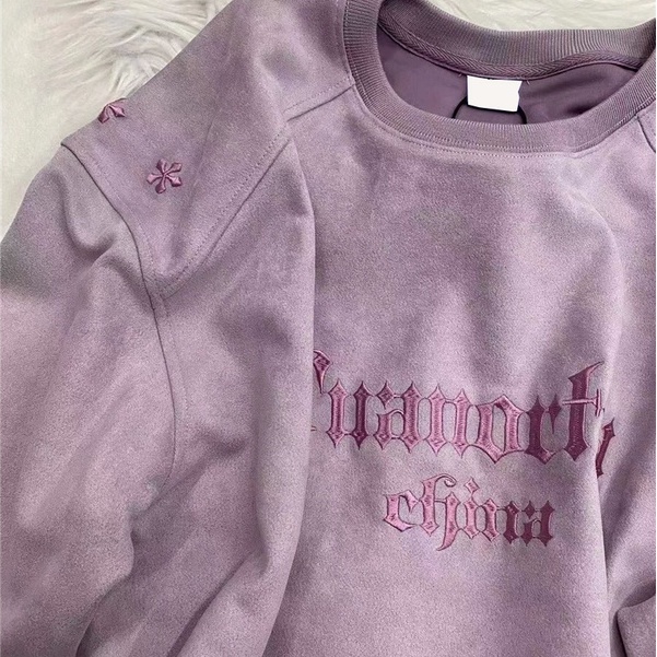 Áo sweater ZHELIHANGFEI tay dài cổ tròn thời trang Mỹ cá tính