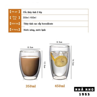 Ly thủy tinh 2 lớp cách nhiệt Nova