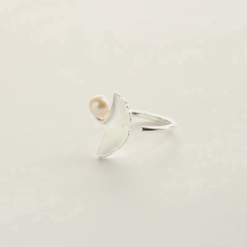 Nhẫn Đeo Tay Kim Loại Đính Ngọc Trai Giả Xinh Xắn Cho Nữ