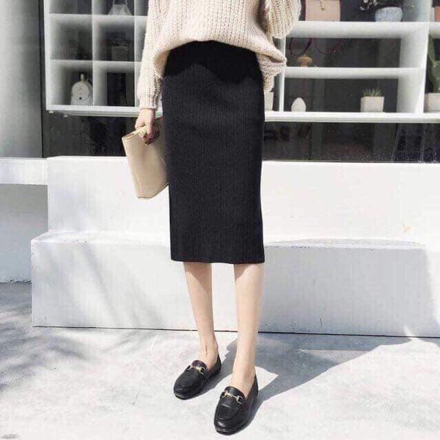 Chân váy len dáng dài xẻ sau nhiều màu siêu hot hàng Quảng Châu | BigBuy360 - bigbuy360.vn