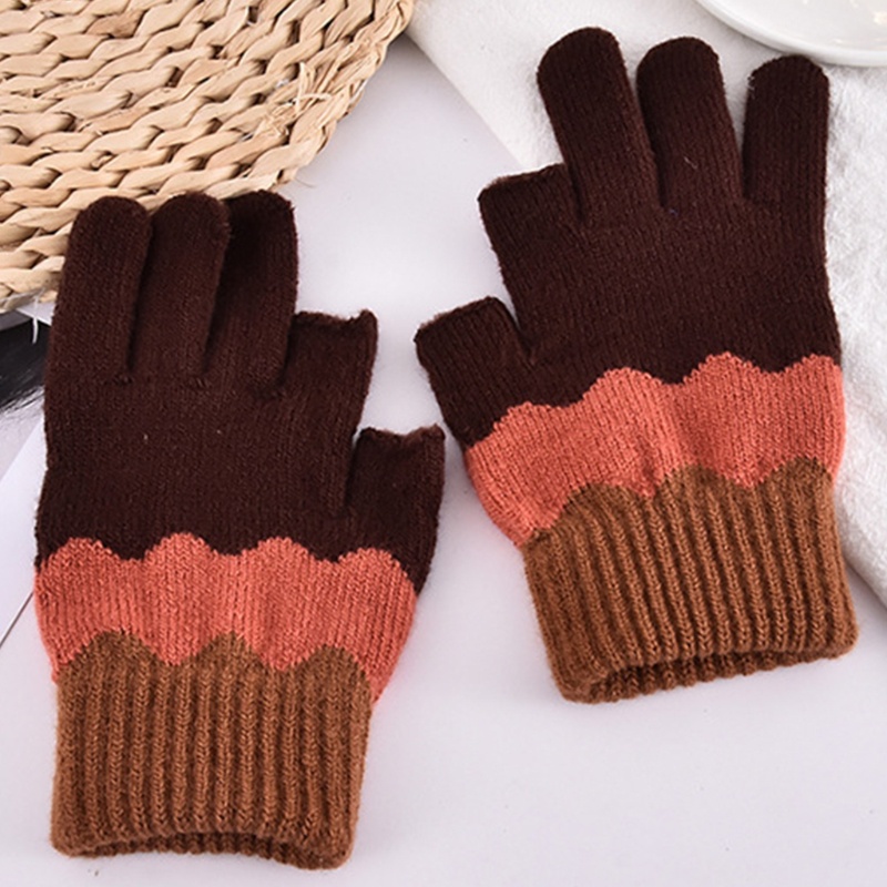 Găng Tay Hở Ngón Giữ Ấm Mùa Đông Thời Trang Cho Nam Nữ