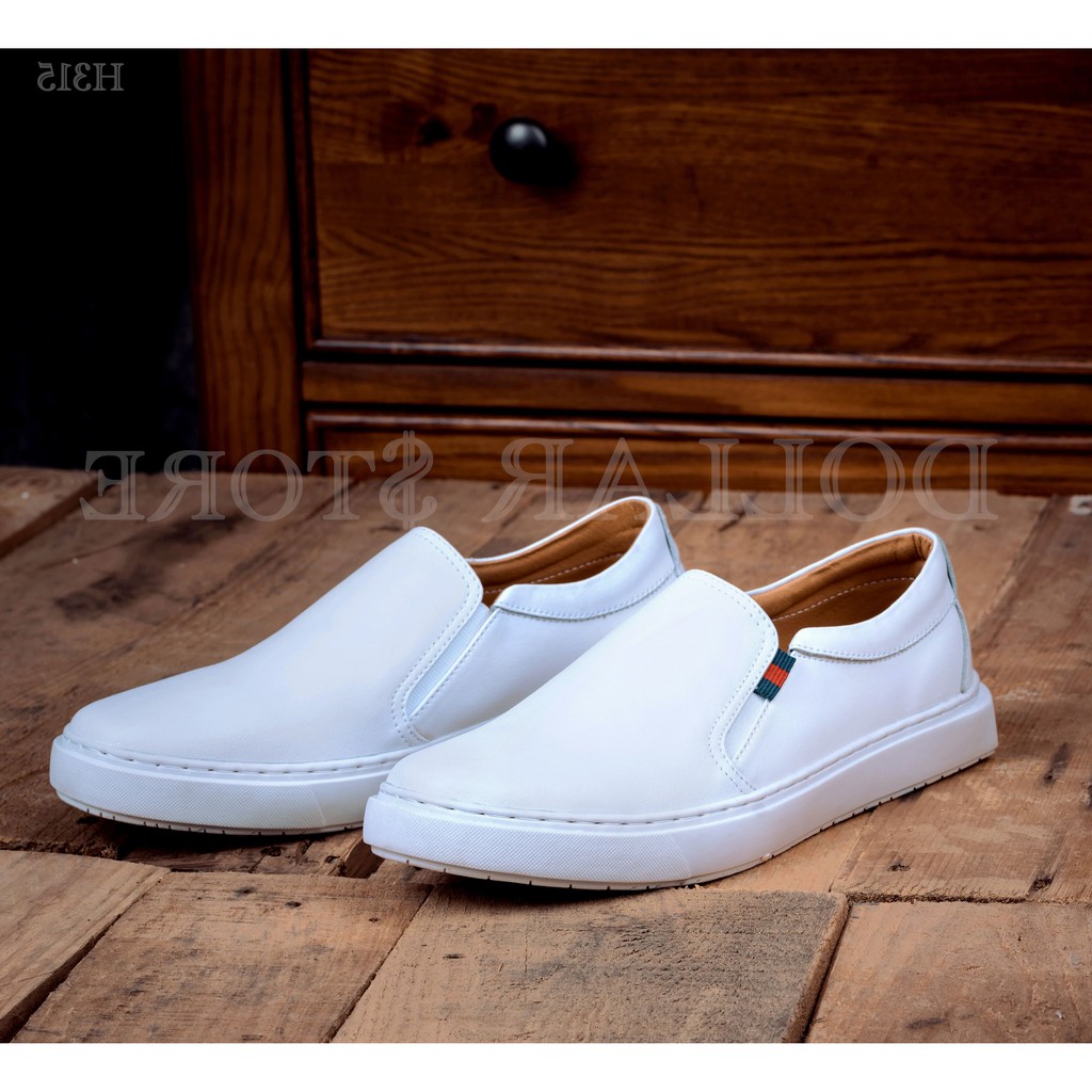 giày lười, giày slip-on, giày da bò, giày da thật, giày patina, giày mọi, giày nam không cột dây, H315