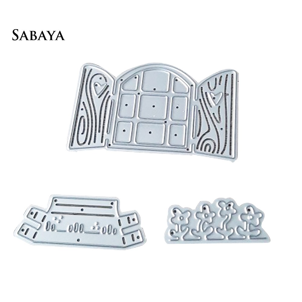 Khuôn Cắt Giấy Làm Từ Kim Loại Hình Chậu Hoa Trang Trí Scrapbook