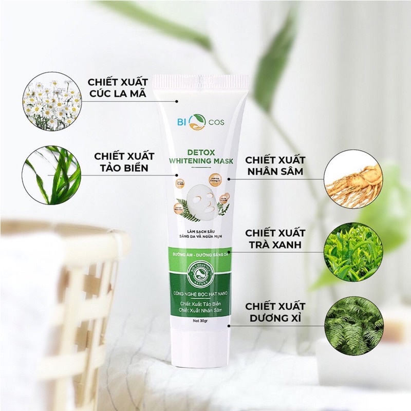 mặt nạ thải độc ,làm trắng da, thải độc da, hút dầu,bụi bẩn, cạn bã mỹ phẩm, hút nám,làm đều màu da, tăng sinh collagen