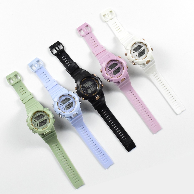 Digital Watch Sweet Korean Fashion Rubber Sport Waterproof Watches For Woman/Man/Kids Watch