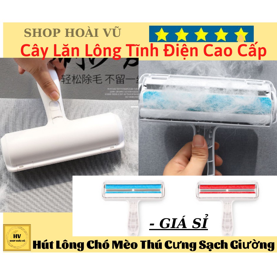 Cây Lăn Tĩnh Điện Cao Cấp Hút Lông Chó Mèo Thú Cưng Sạch Giường Chăn Đệm ,Sofa