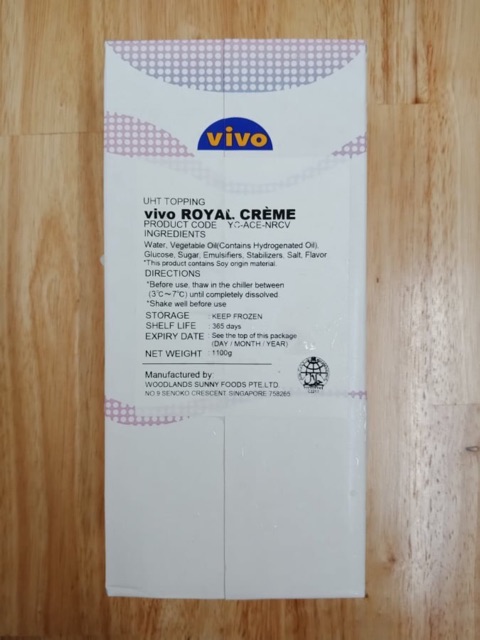 Kem trang trí Topping Cream Vivo Royal 1.1 kg