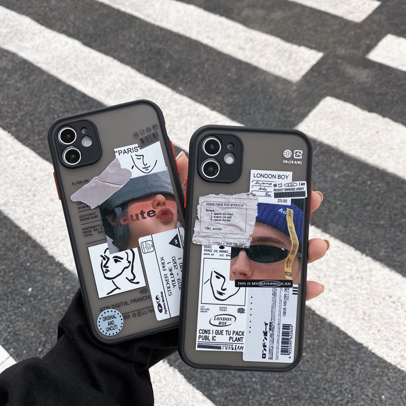 Ốp điện thoại in hình cô gái/ chàng trai thích hợp cho Iphone 7 8 Plus SE 2020 11 Pro Max X XR XSMax 12 13 Mini Pro Max