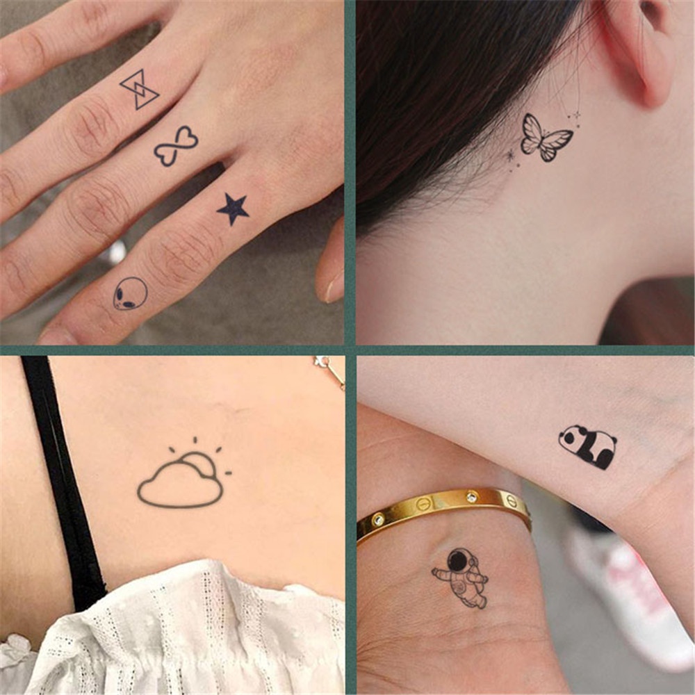 Hình Xăm Dán Tạm Thời Họa Tiết Dễ Thương 77/80