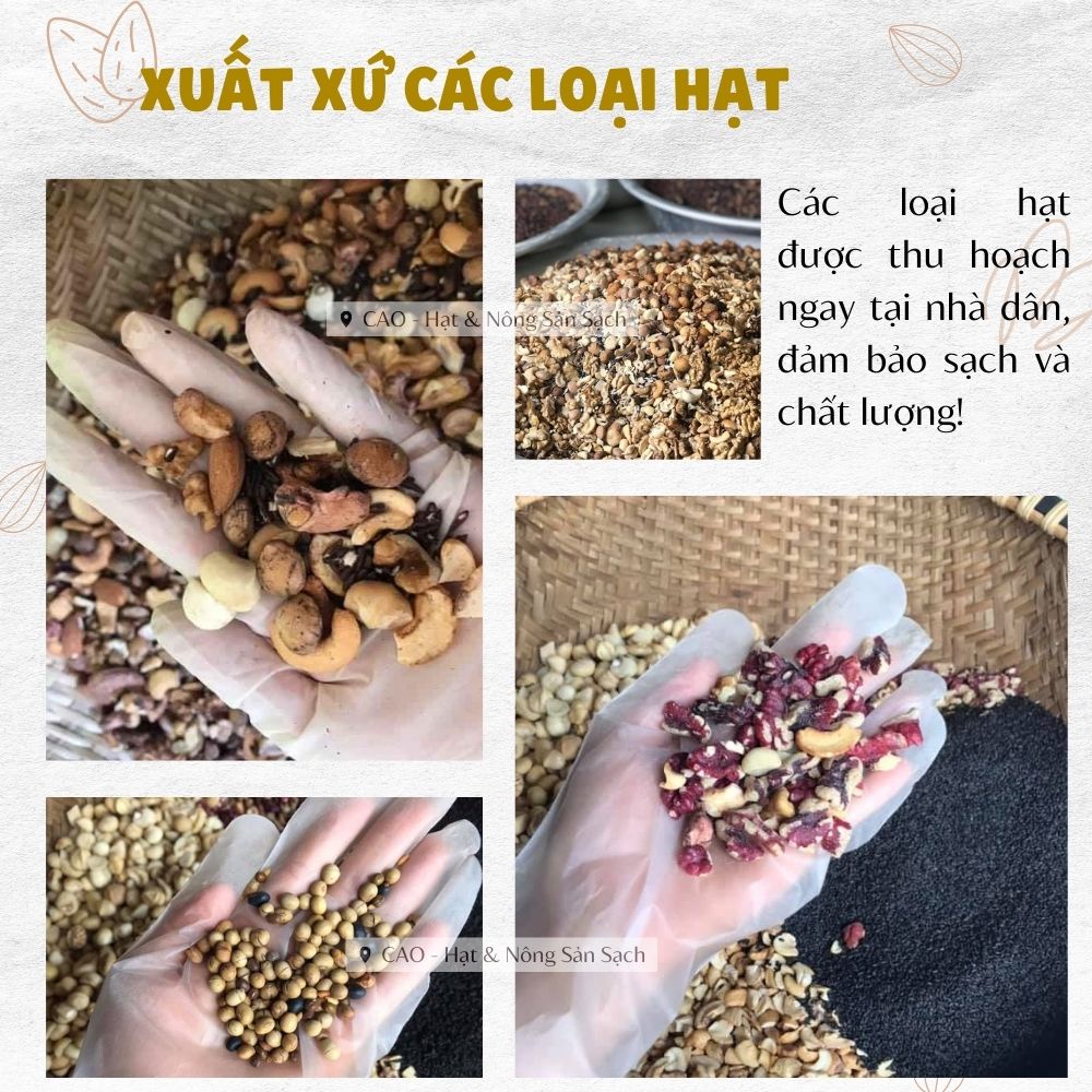 Bột ngũ cốc dinh dưỡng CAO Food từ 11 loại hạt dinh dưỡng Đaklak nhà làm thơm ngon, phù hợp cho mọi người
