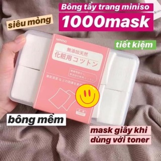 BÔNG TẨY TRANG MINISO - 1000 MIẾNG