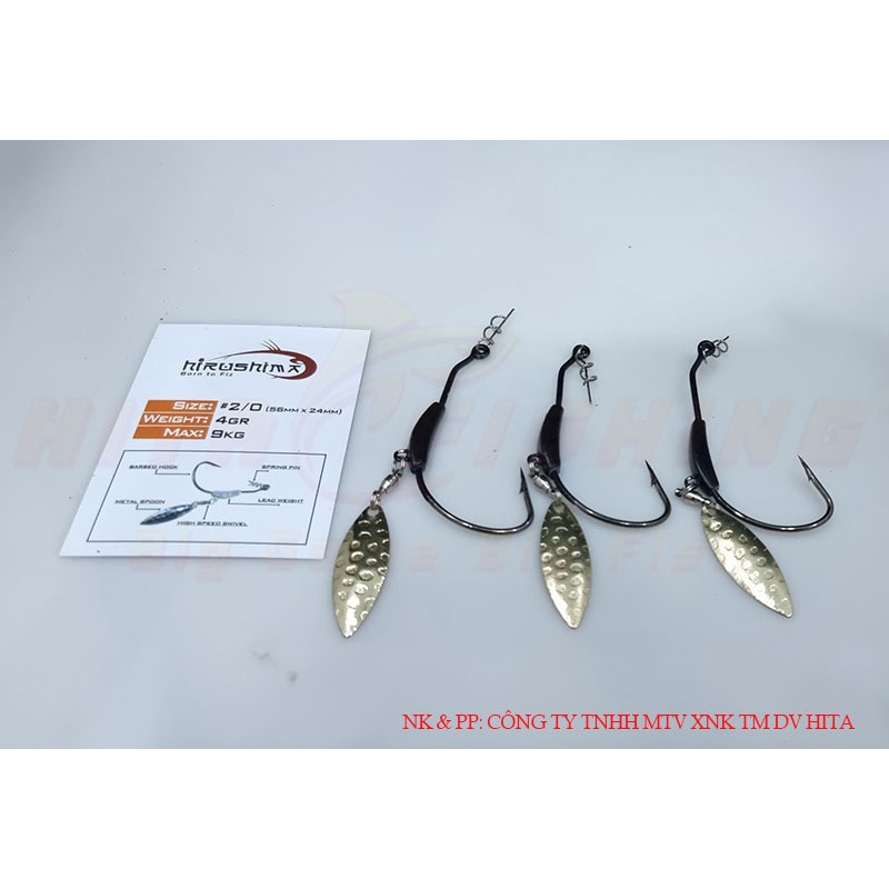 Lưỡi câu cá Jig Worm Hook Hirushima Hita Lure